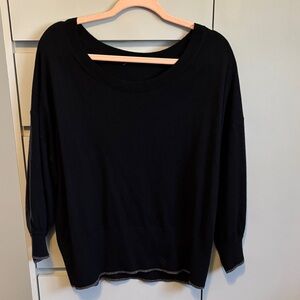 Good Used Condition Classic Black Lightweight Knit Pullover. Fits XL. No tags.